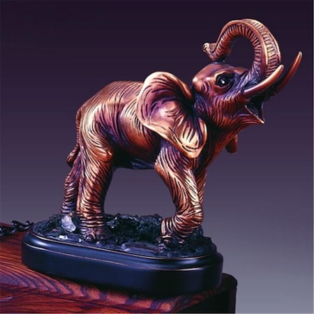 Dwellingdesigns F Elephant Bronze Plated Resin Sculpture - 6 x 3 x 5.5 in. DW2619755